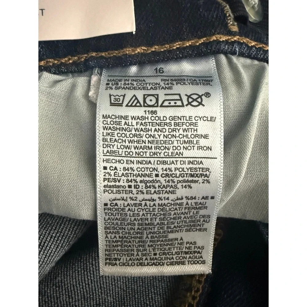 Old Navy Slim Jeans Boys Size 16 Blue New Distressed 360 Stretch Built-In Tough